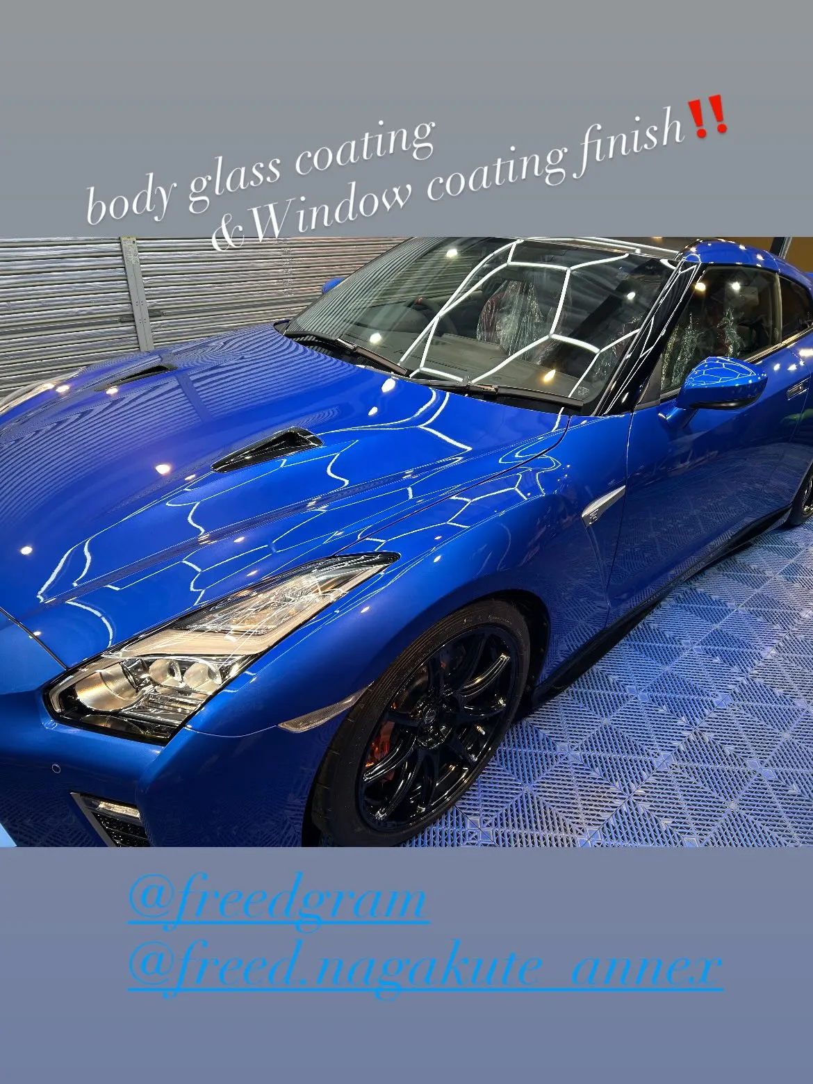 NISSAN GTR R35に、body glass coa...