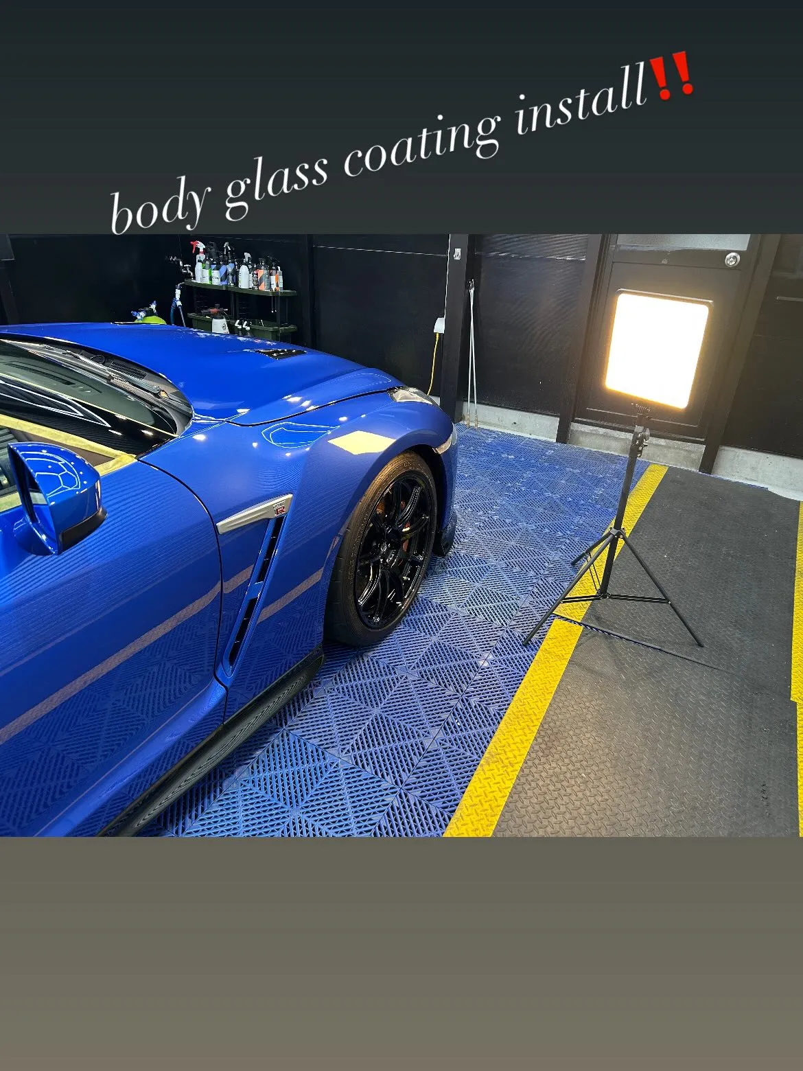 NISSAN GTR R35に、body glass coa...