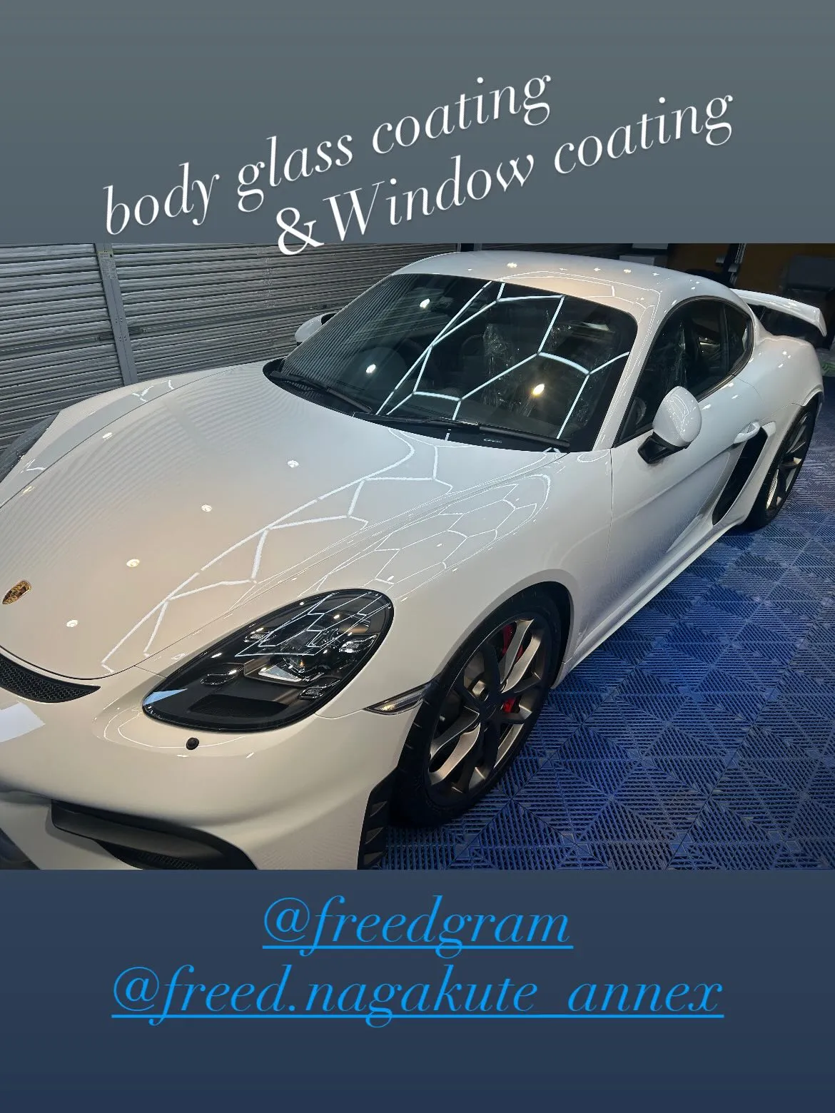 今回は、こちらのPorsche GT4にbody glass...